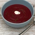 Hot and ready to eat easy beetroot soup recipe