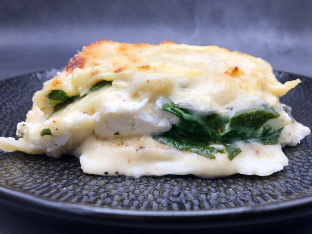 Mouth wateringly delicious four cheese lasagne