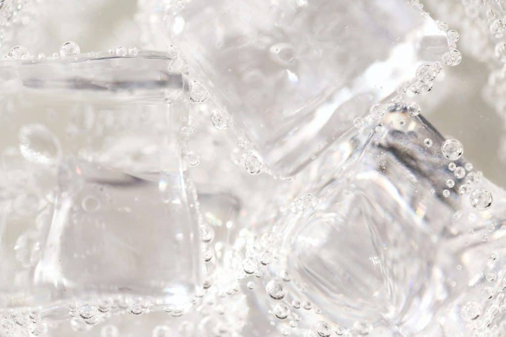 Ice cubes closeup