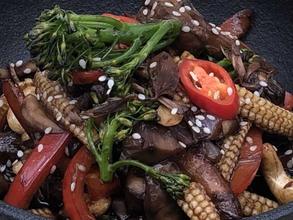 Close up of a delicious vegetable stir fry