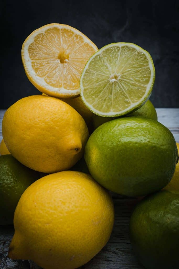 Fresh lemon and limes