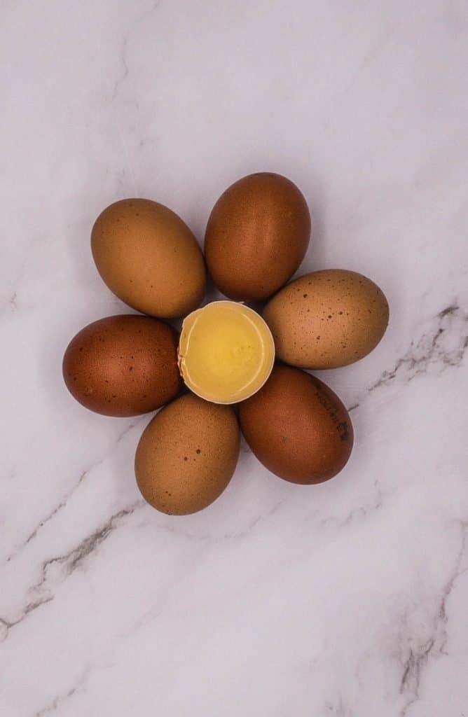 Eggs with egg white for Peshwari naans