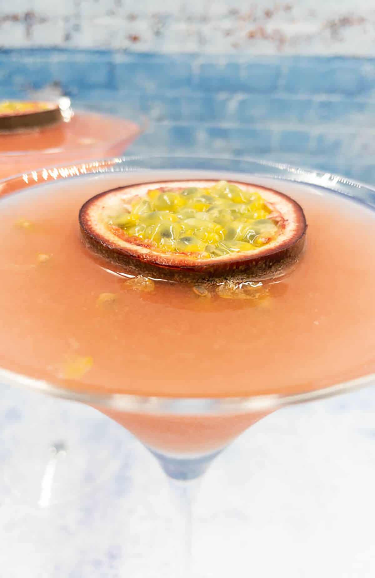 Homemade passion fruit daiquiri