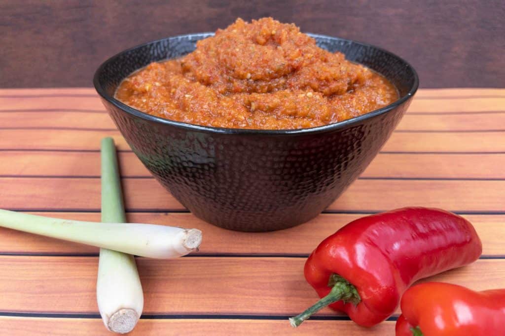 Delicious homemade Thai red curry paste using authentic recipe