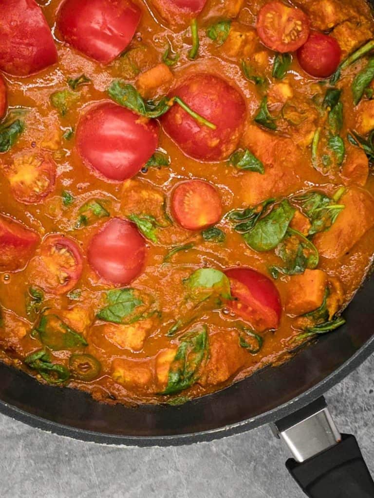 Mouth watering veg bhuna in a pan