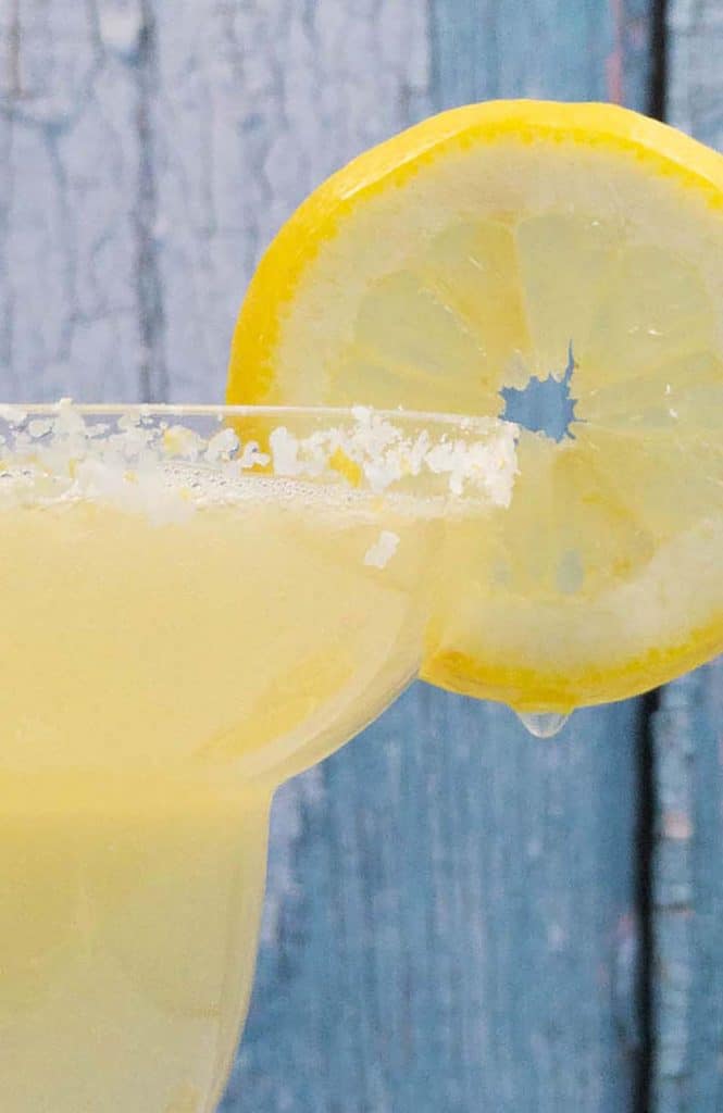 Homemade lemon margarita cocktail