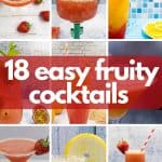 Easy fruity cocktail drinks image for pinterest.