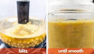 Blitz the chickpea mixture in a food processor.