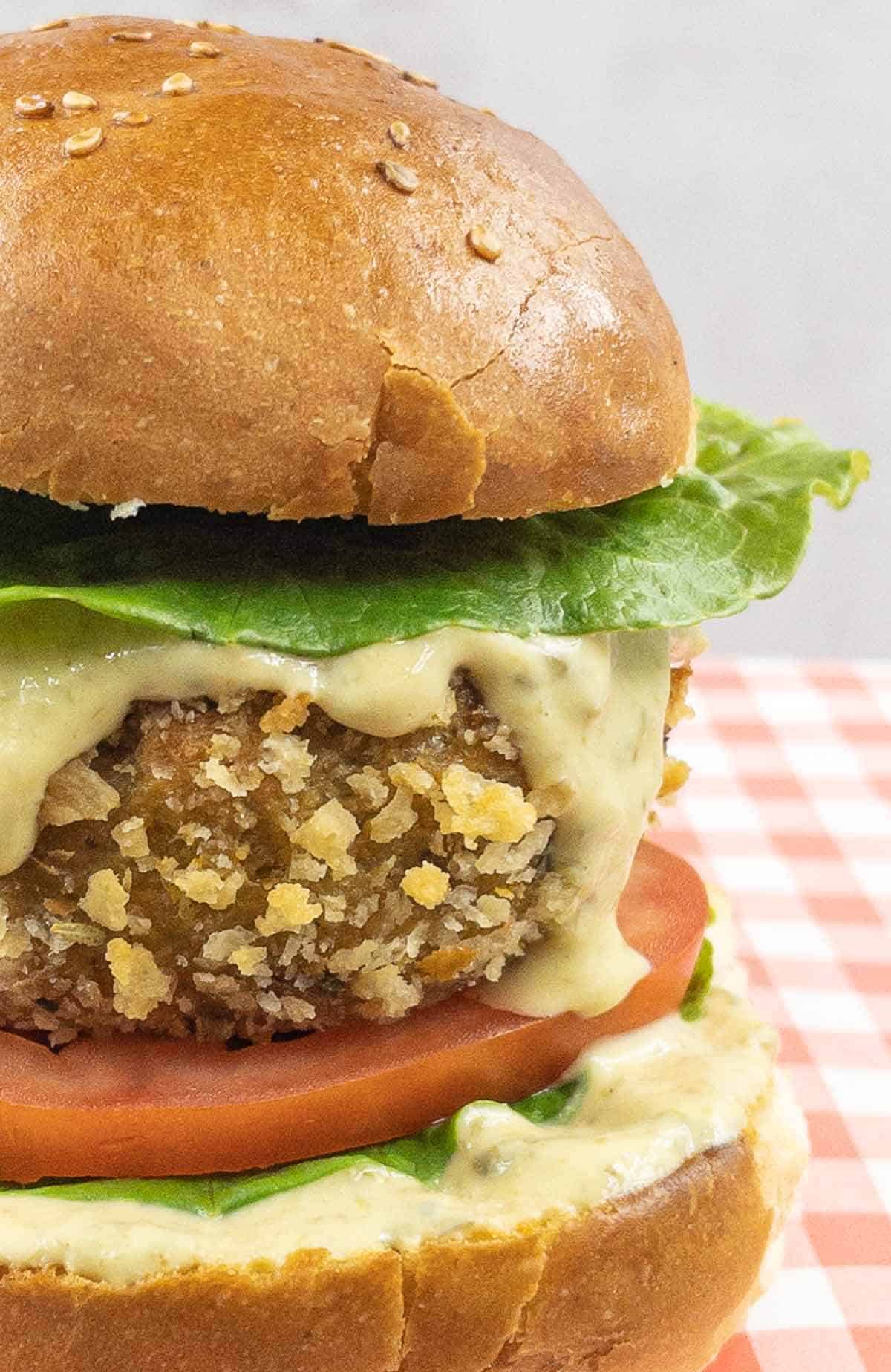 Vegan chicken burger,