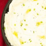 A bowl of homemade mashed potato ready to eat,