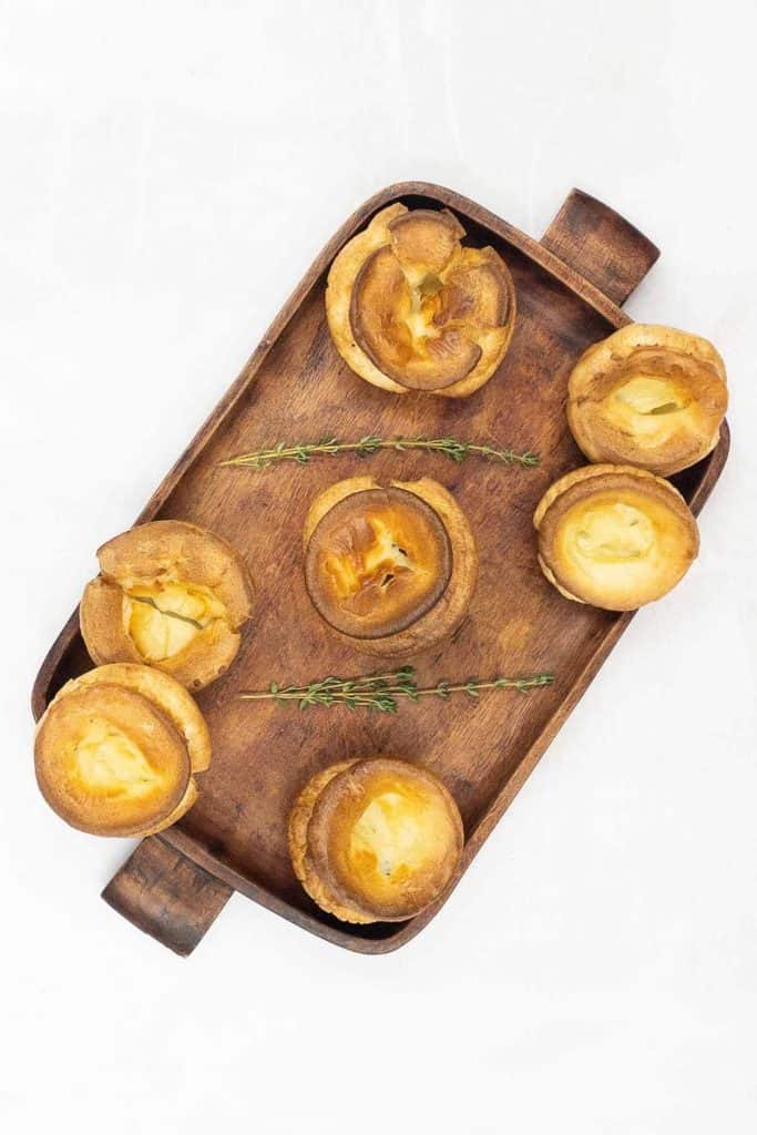 A tray of Yorkshire puddings made from scratch.