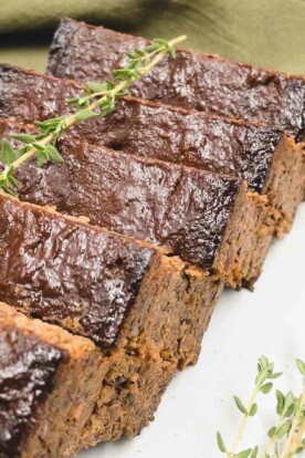 Delicious vegan lentil loaf.