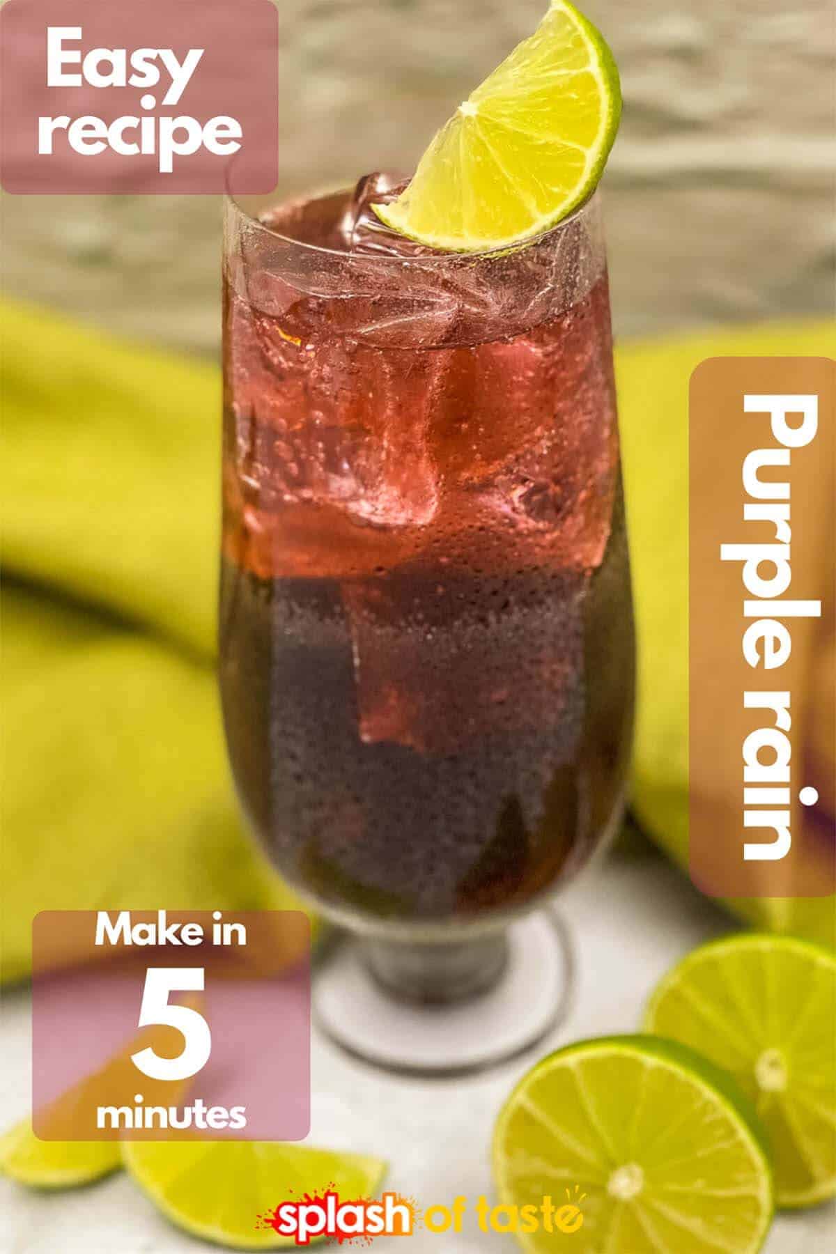 Purple rain cocktail recipe - Splash of Taste