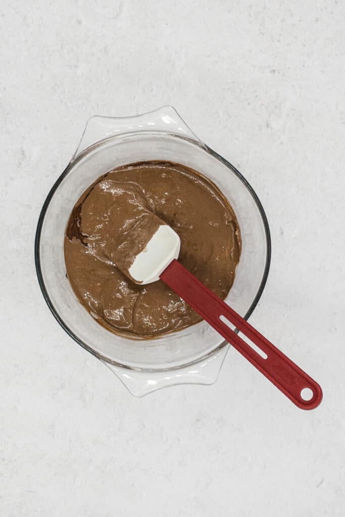 Melt the chocolate in a heat proof dish.