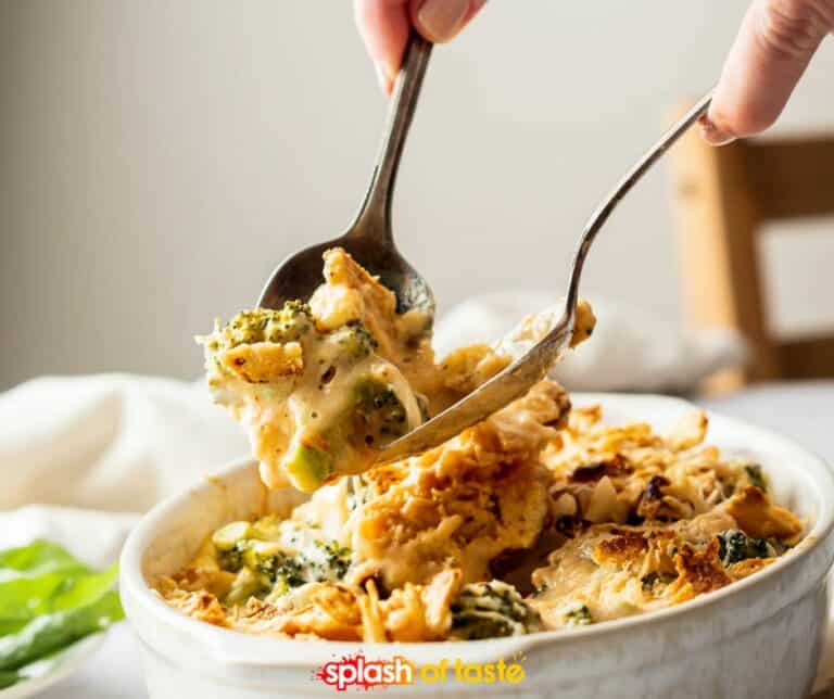 Broccoli casserole image for Facebook.