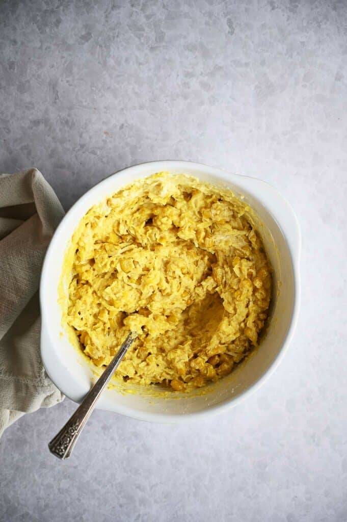 Ingredients mixed together in a bowl.