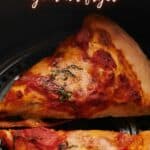 Reheat pizza in air fryer image for Pinterest.