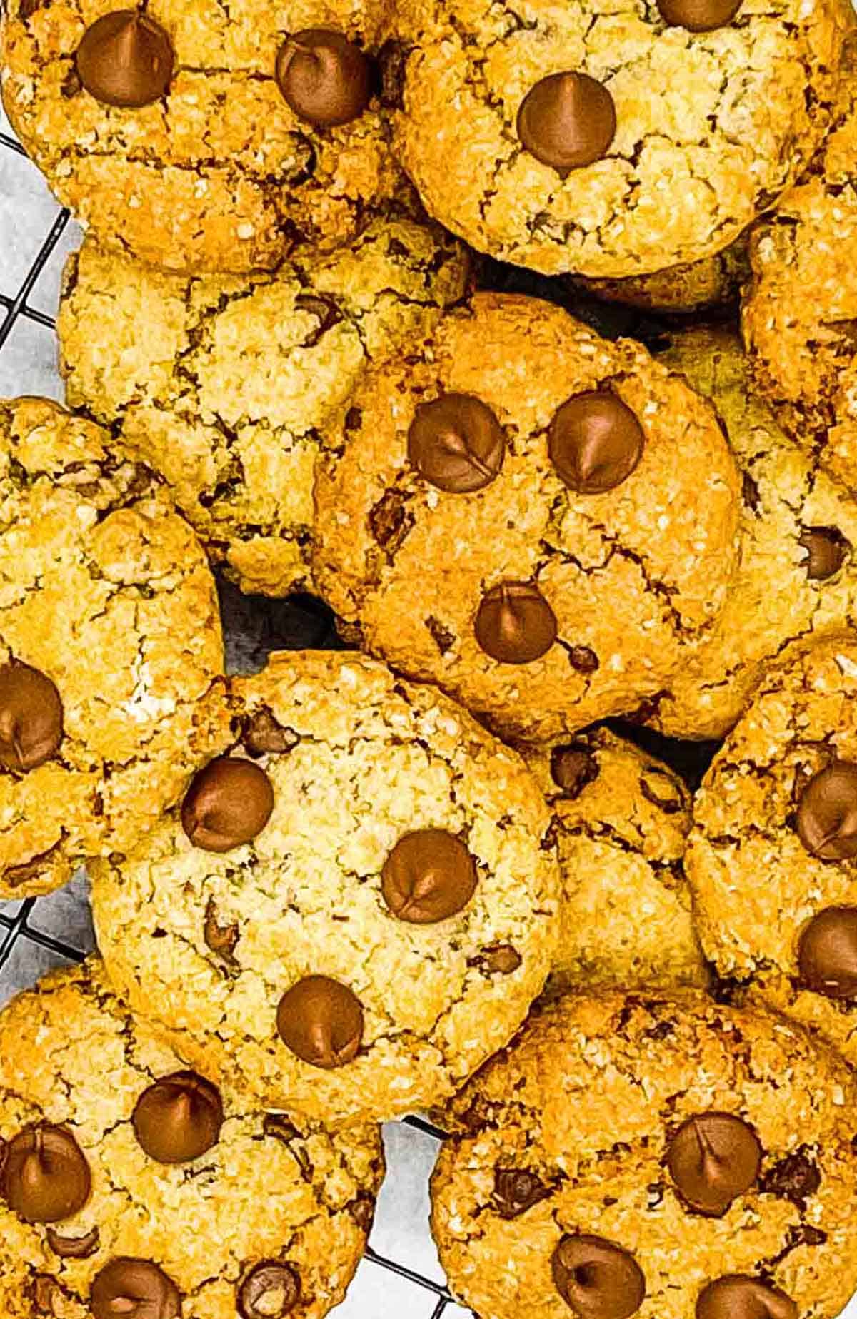 Air fryer oatmeal chocolate chip cookies.