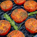 Air fryer tomatoes image for Pinterest.