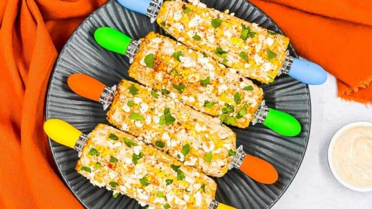 Cajun corn ready to eat.