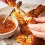 Mozzarella stick image for Pinterest.