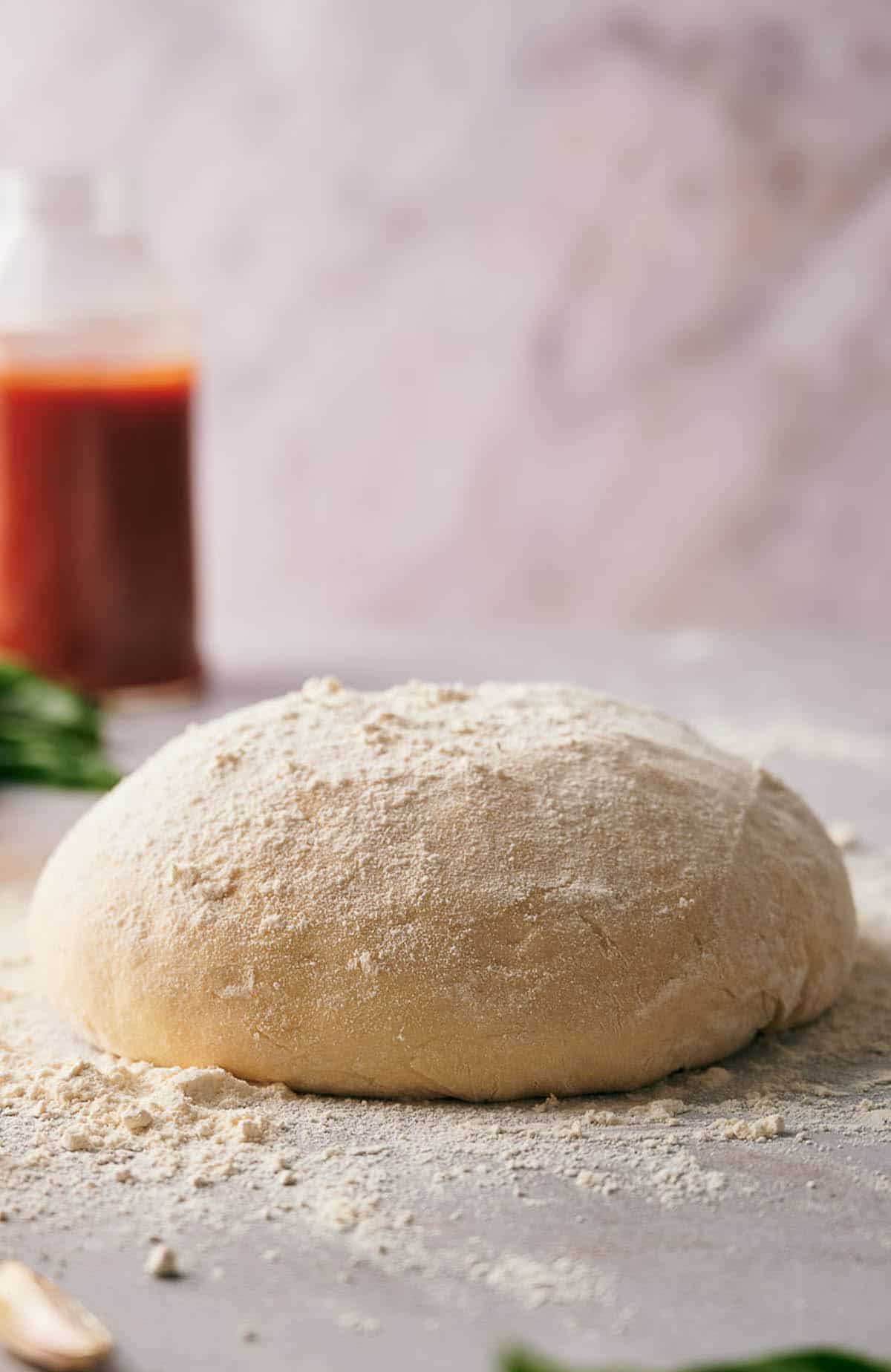 Homemade Ooni pizza dough ready to use.