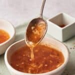 Delicious homemade Thai sweet chili sauce in a serving bowl.