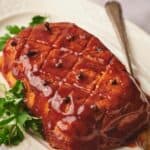 Vegan ham image for Pinterest.