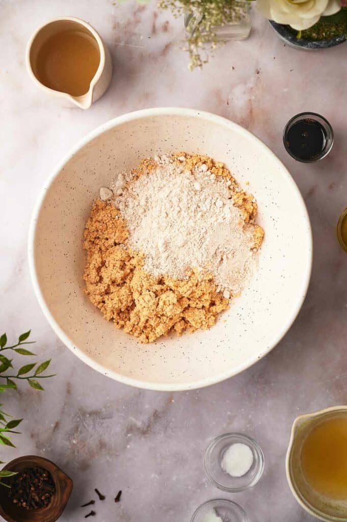 Vital wheat gluten added to the mixture.