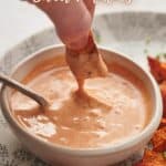 Dipping sauce for sweet potato fries image for Pinterest.