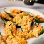 Air fryer jalapeño popper image for Pinterest.