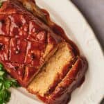 Vegan ham image for Pinterest.