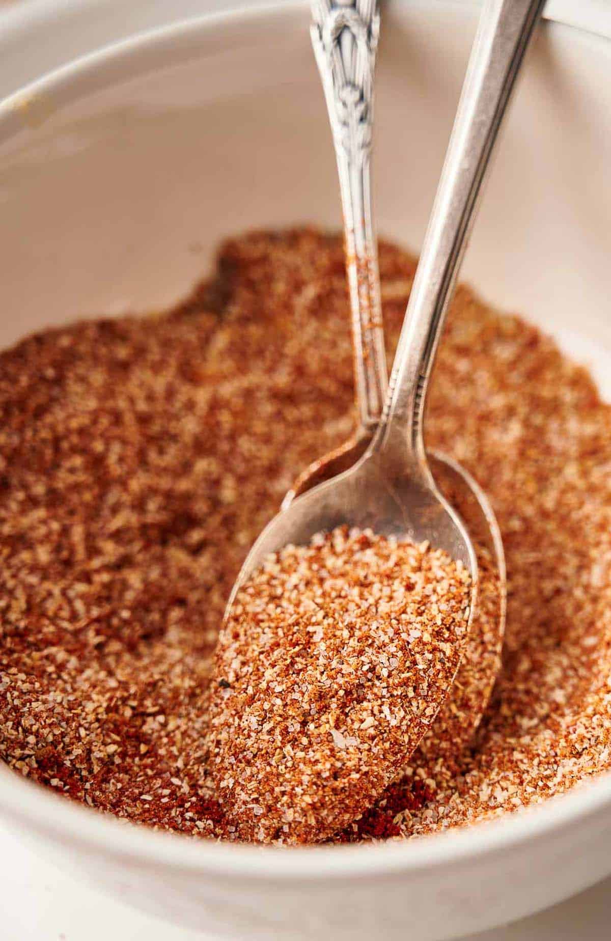 Homemade fajita seasoning in a bowl.