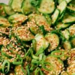 Korean cucumber image for Pinterest.
