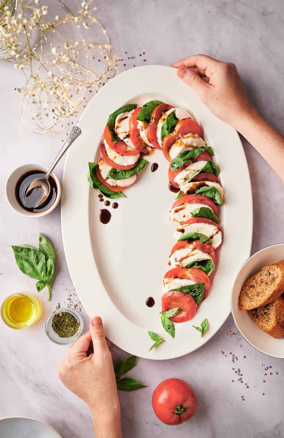 Best Candy Cane Caprese Board - So Easy