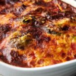 An egg casserole cooked to perfection in an air fryer.