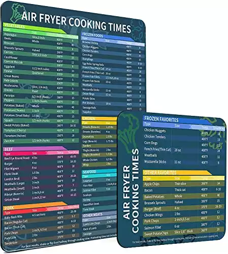 Air Fryer Accessories Cook Times,Air Fryer Magnetic Cheat Sheet