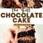 Pin for chocolate cake recipe.
