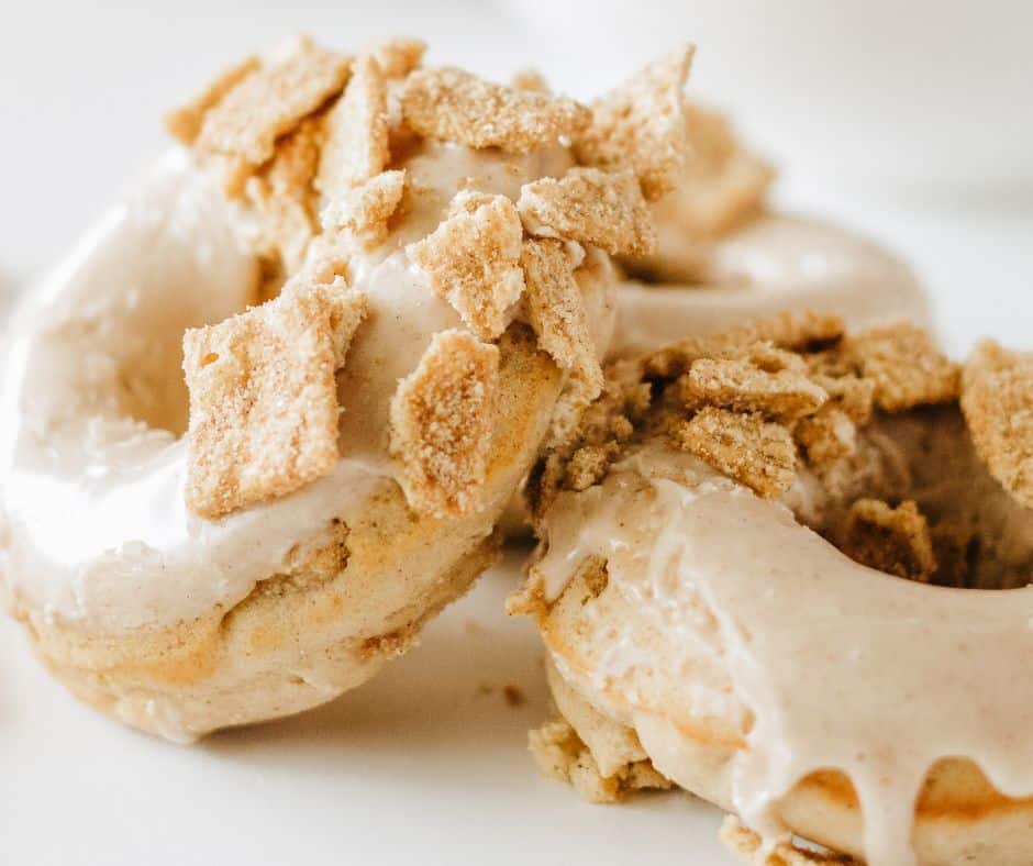 Glazed Cinnamon Toast Crunch Donuts Recipe - Splash of Taste