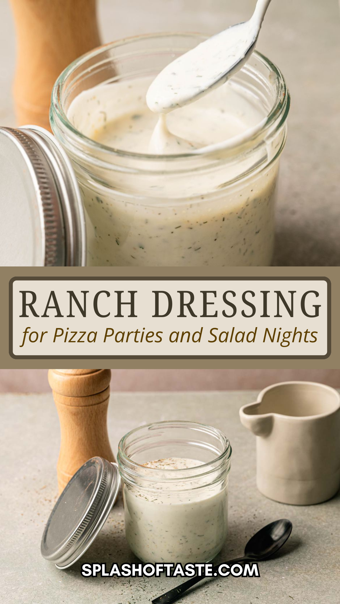 Magnolia Ranch Dressing Homemade Ranch Dressing Recipe (Herby and Creamy) - Splash of Taste