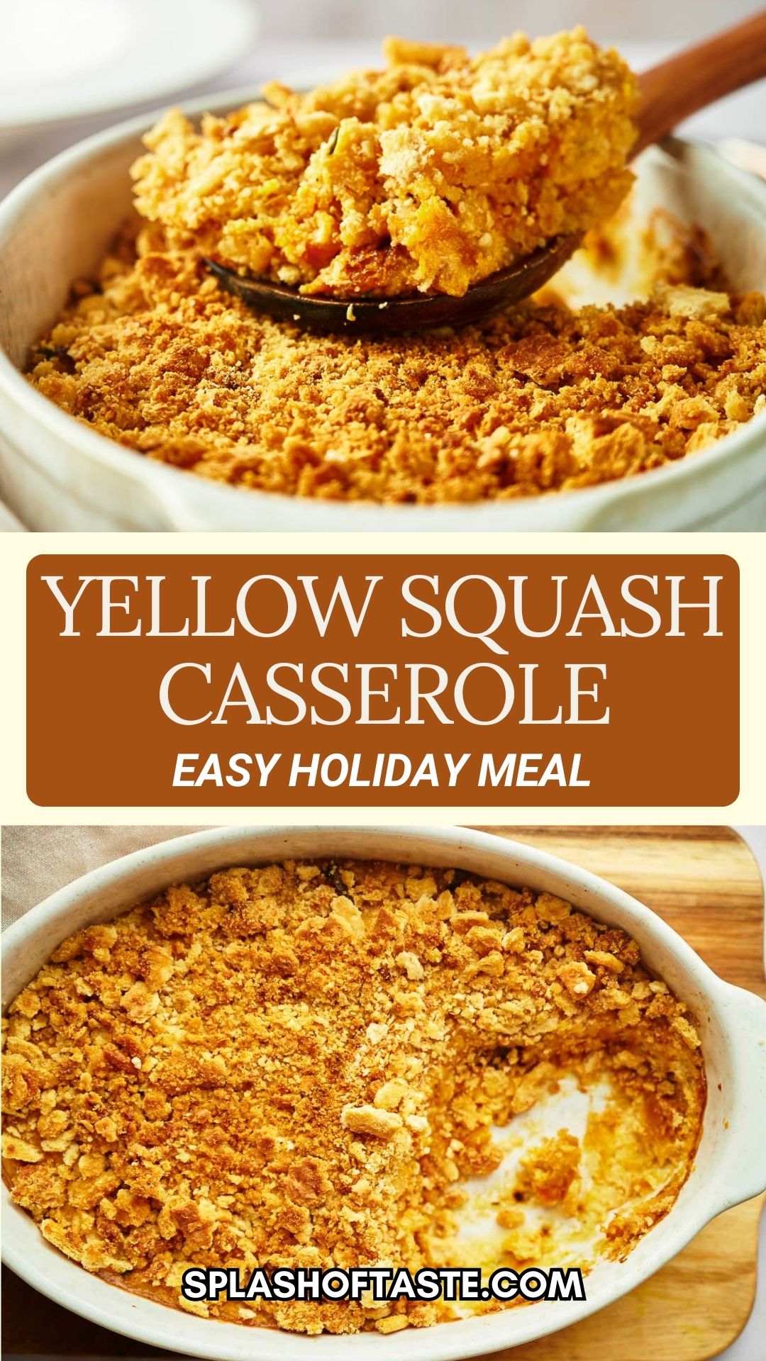 Yellow Squash Casserole With Ritz Cracker Topping - Splash of Taste